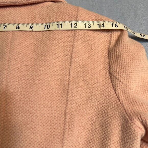Luxe Arden B. Women's Pea Coat Double Breasted Pink Wool Blend Size Medium - Picture 10 of 11